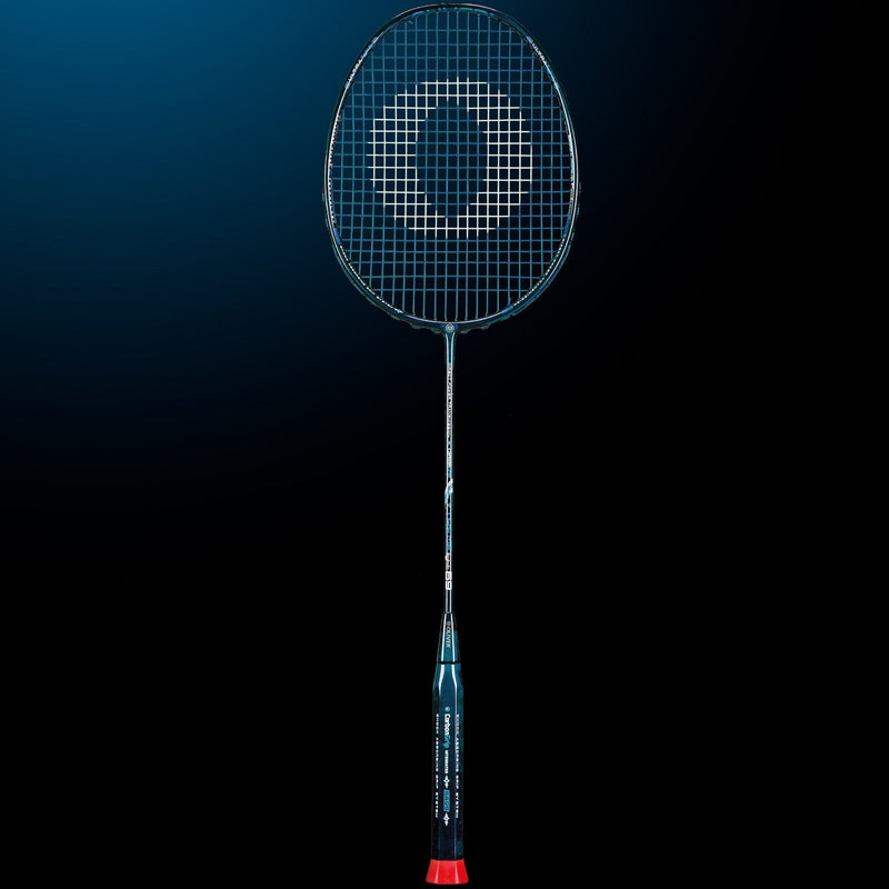 OLIVER EXTREME 69 Light Badminton Racket, dark blue racket with dark blue grip on a dark blue background