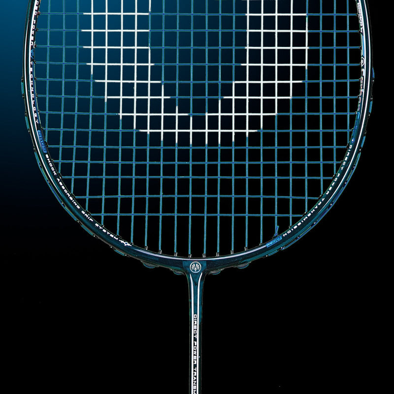 OLIVER EXTREME 69 Light Badminton Racket, dark blue racket on a dark blue background