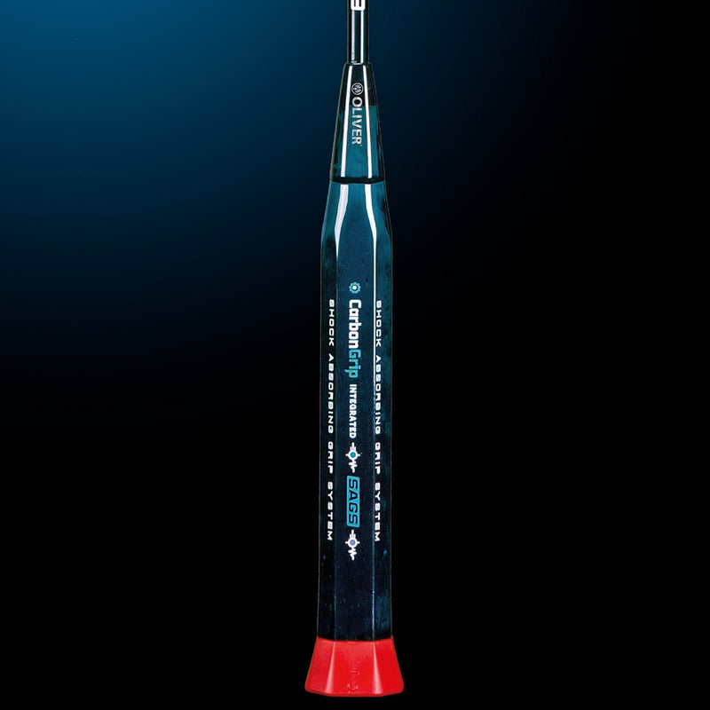 OLIVER EXTREME 69 Light Badminton Racket, dark blue grip on a dark blue background