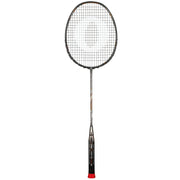 OLIVER EXTREME 69 Power Badminton Racket, grey racket with brown design and dark grey grip on a white background