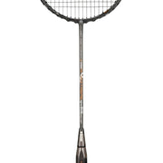OLIVER EXTREME 69 Power Badminton Racket, grey racket with brown design and dark grey grip on a white background