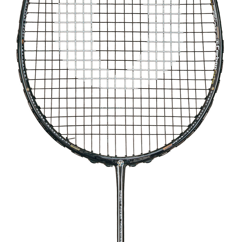 OLIVER badminton racket, Extreme 75 model, black racket against a white background