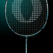 OLIVER Omex 710 Badminton Racket, black racket with blue design on a dark blue background
