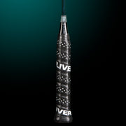 OLIVER Omex 710 Badminton Racket, black grip on a dark blue background