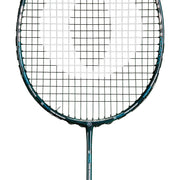 OLIVER Omex 710 Badminton Racket, black racket with blue design on a white background
