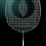 OLIVER Phantom X9 Badminton Racket, black and white racket on a dark background