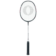 OLIVER Phantom X9 Badminton Racket, black and white racket with black grip on a white background