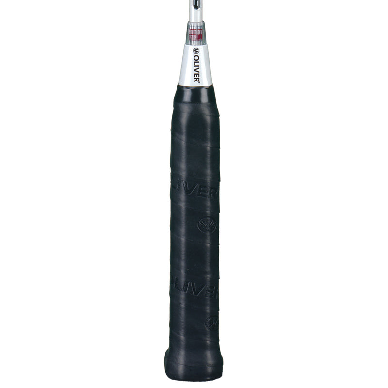 OLIVER Phantom X9 Badminton Racket, black grip on a white background