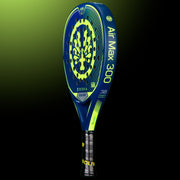 OLIVER AIR MAX 300 Padel Racket, blue with yellow design on a black background