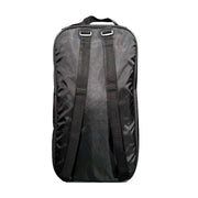 Black OLIVER pickleball bag, viewed from the back, with two shoulder straps.