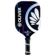 OLIVER Delta XL Lite Pickleball Paddle Purple/Pink, black with white and pink design on a white background