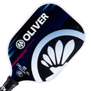 OLIVER Delta XL Lite Pickleball Paddle Purple/Pink, black with white and pink design on a white background