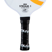 OLIVER Stream-1 Lite Pickleball Paddle White/Orange, white with red and orange design on a white background