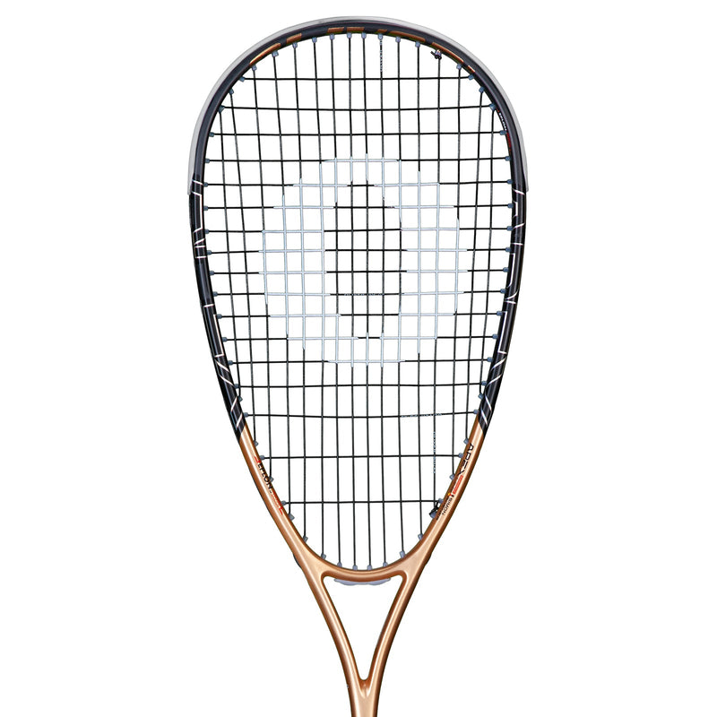 OLIVER APEX 320 CE Squash Racket, copper and black racket on a white background