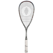 OLIVER APEX 5.0 Pro Squash Racket, silver racket with white grip on a white background