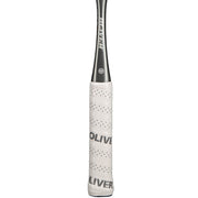 OLIVER APEX 5.0 Pro Squash Racket, white grip on a white background