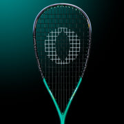 OLIVER APEX 920 CE Squash Racket, mint green racket on a dark teal background
