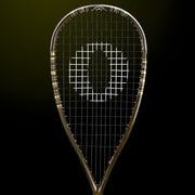 OLIVER ORC-A Supralight Squash Racket, black racket on a dark green background