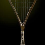 OLIVER ORC-A Supralight Squash Racket, black racket on a dark green background