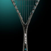 OLIVER Pure 6 Squash Racket, black racket on a dark green background