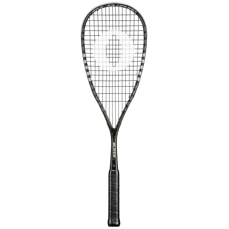 OLIVER Pure 6 Squash Racket, black racket with black grip on a white background