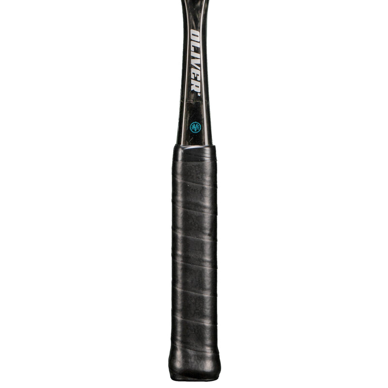 OLIVER Pure 6 Squash Racket, black grip on a white background