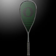 OLIVER Supralight Squash Racket, silver racket with black grip on a dark grey background