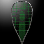 OLIVER Supralight Squash Racket, silver racket on a dark grey background