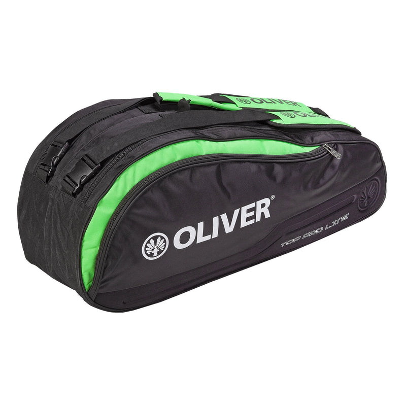 OLIVER Top Pro Line Racket Bag, black with green accents, ideal for badminton and squash gear