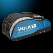 OLIVER Top Pro Line Racket Bag, blue-grey with black and light blue accents, ideal for badminton and squash gear