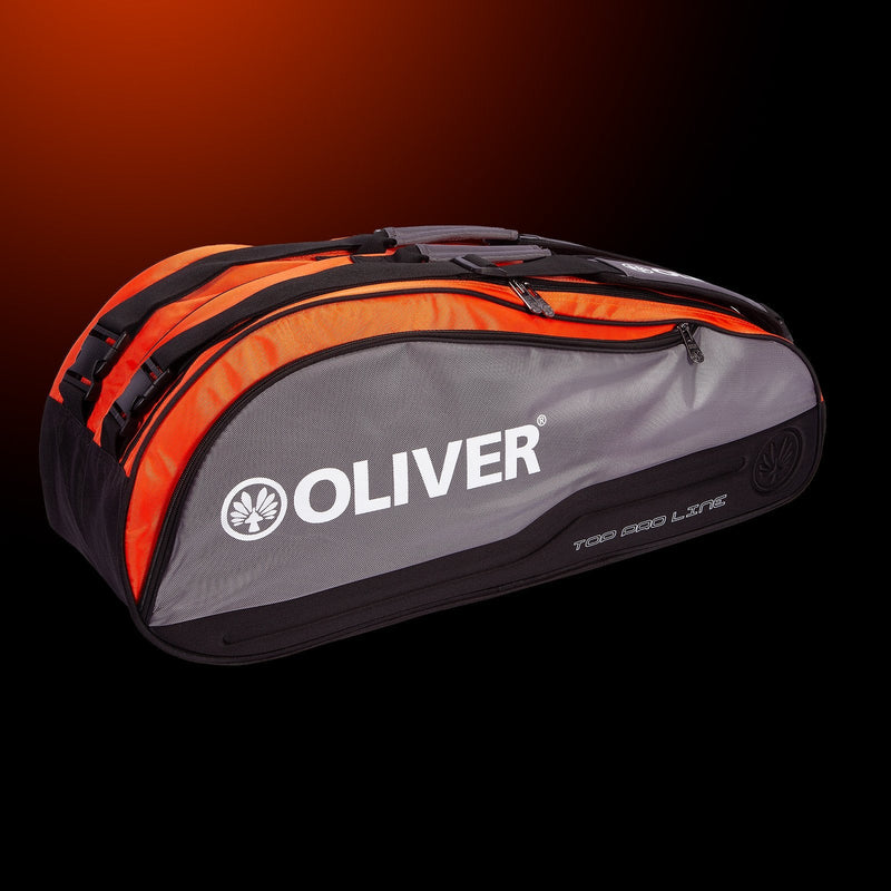 OLIVER Top Pro Line Racket Bag, grey with orange accents, ideal for badminton and squash gear